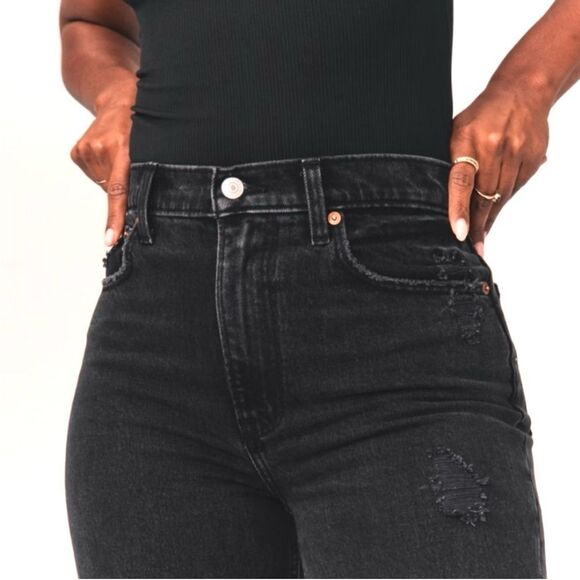 Abercrombie & Fitch The 90's Straight Leg Ultra High Rise Curve Love - Picture 4 of 9